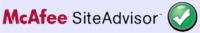 Site tested and approved by McAfee SiteAdvisor