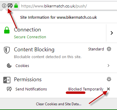 How to unblock Firefox notifications